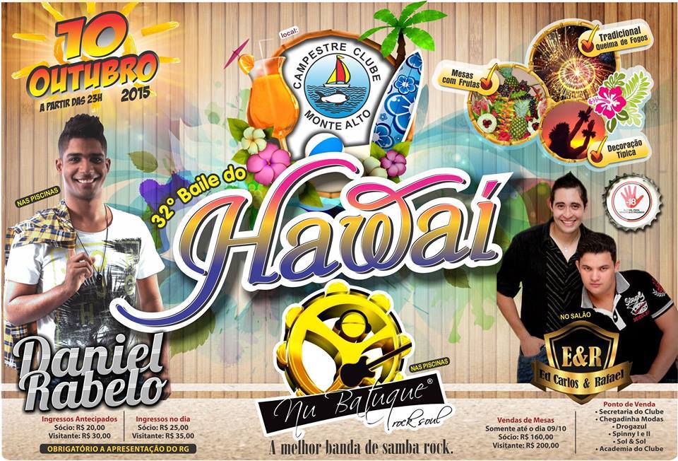 São Carlos Clube - Venha para o Baile do Hawaii do São Carlos Clube